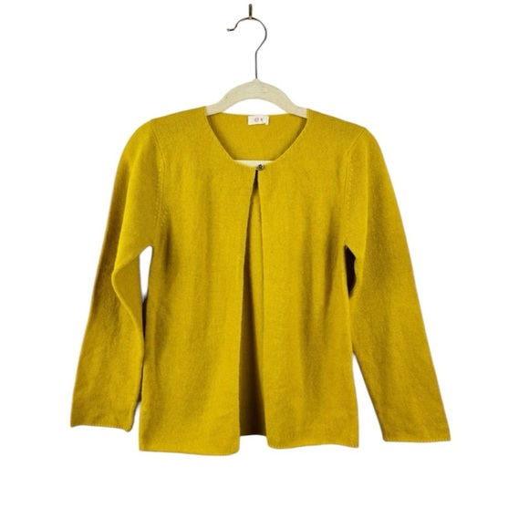 Ketiketa 100% wool little girls in Mustard Yellow Cardigan Sweater NEW - Picture 1 of 6